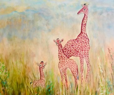 Giraff med barn